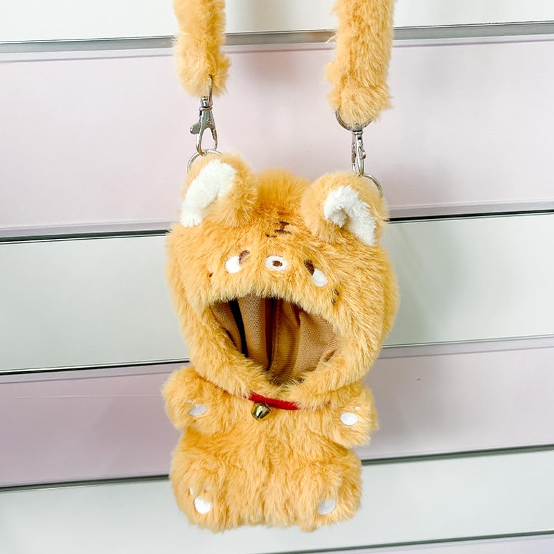 Fluffy Plush Kigurumi with Shoulder Strap [for 15cm] Beige (Tiger) Plush Clothes, Nuikatsu, Plush Toy, g.triger, Oshi-Nui [Product]