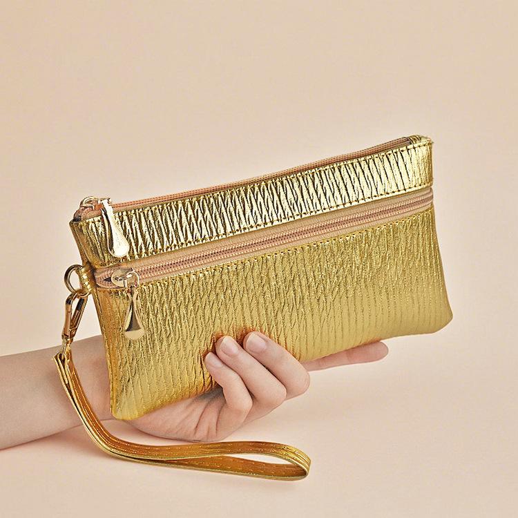 

Women Wallets Minimalist Vintage Wallet, Clutch Bag, Card Holder, Coin Purse 21 * 11 * 1.5CM золотий