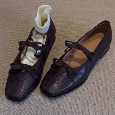 Internal Elevation Women Mary Jane Flats Shoes Fashion Butterfly-knot Shoes Laides Comfort Soft Sole Slip On Shoes