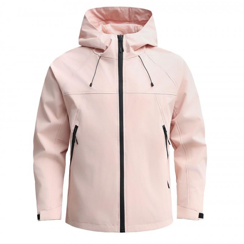Spring Fashion Solid Color Waterproof Sports Mountaineering Hooded Jacket Men's Casual Loose Jacket