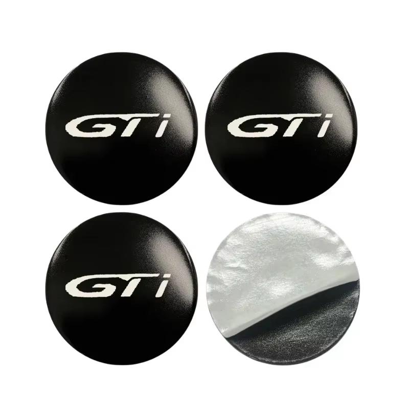 Set of 4 56 Car Hubcaps Logo Sticker GTI Logo 408 4008 308 3008 3008 Rifter 5008 508 2008 208 301 407 108