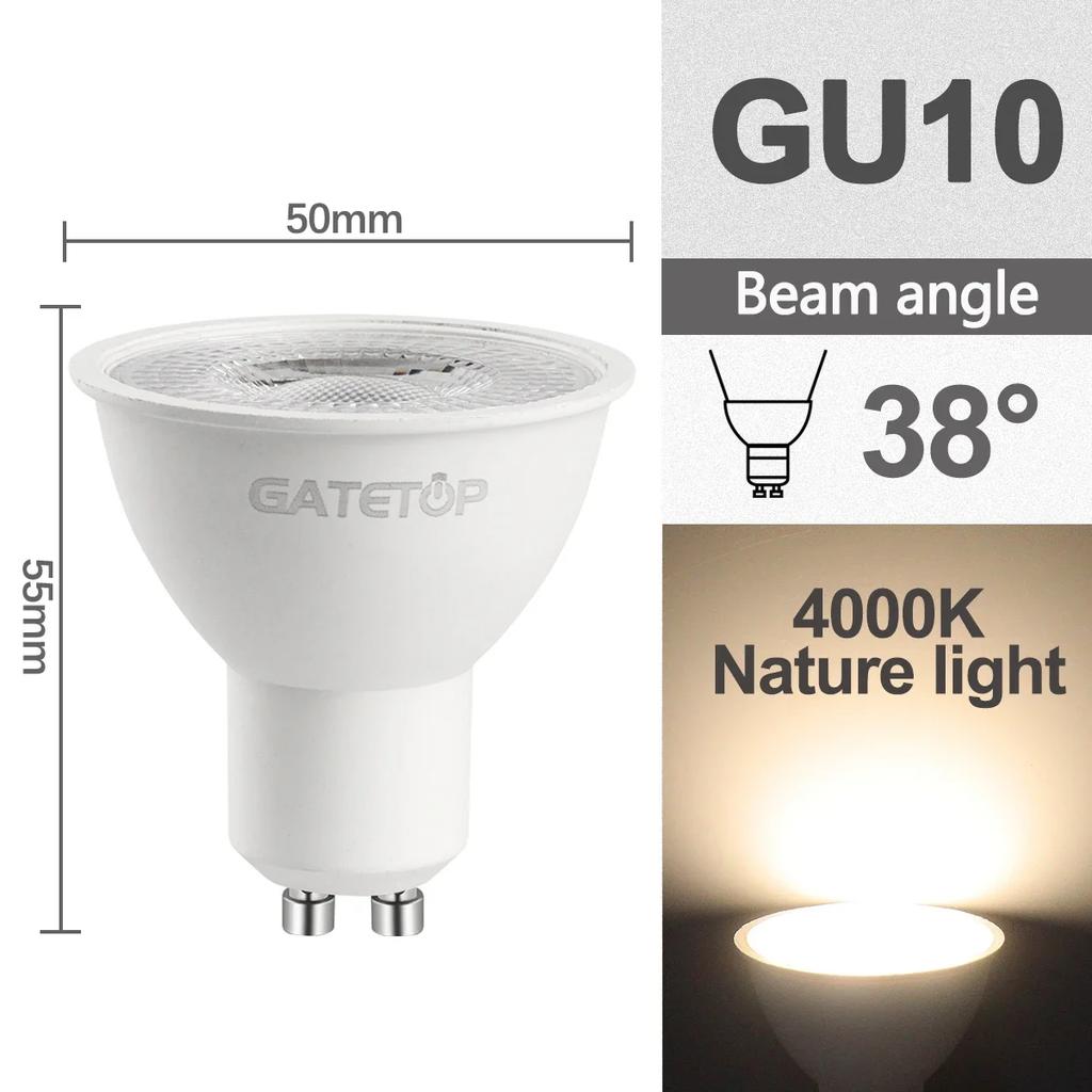 5pcs LED GU10 Spot Light 5W 6W 7W 8W 9W Bulb No Fliker GU10 AC220V 120V Replace 40W Halogen Lamp for Home Lighting Derection
