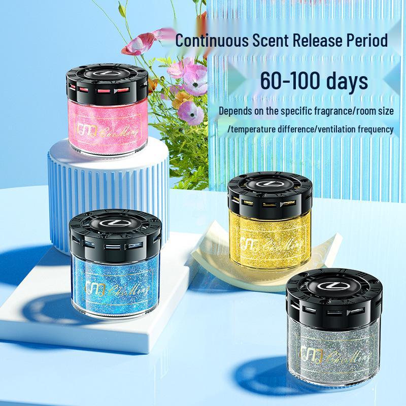2023 Luxury Car Air Freshener with Quicksand Logo - Long-Lasting Light Fragrance for Men & Women