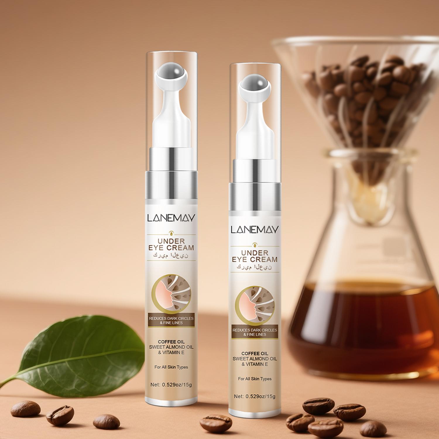 

Крем для кожи вокруг глаз - Увлажнение и питание с маслом кофе и витамином Е - Легкий увлажняющий, не жирный - Подходит для всех типов кожи, 15 мл