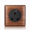 Nordic Toggle Industrial Style Solid Wood 86 Type Single/Double Gang Switch Socket