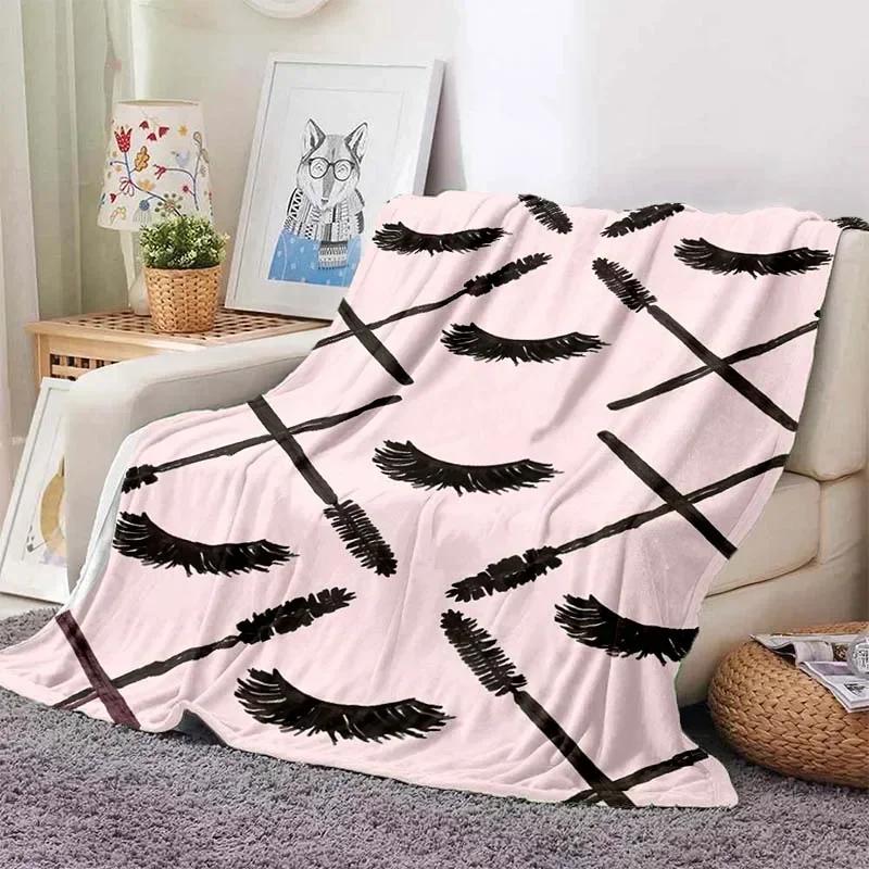 Digital Printed Eyelash Velvet Soft Plush Blanket Flannel Blanket Home Living Room Bedroom Bed Sofa Lunch Break Picnic Blanket