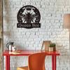 1pc Bee Queen Monogram Metal Sign – Stylish Wall Art for Patio, Garden, or Housewarming Gift, Elegant Hanging Wall Decoration