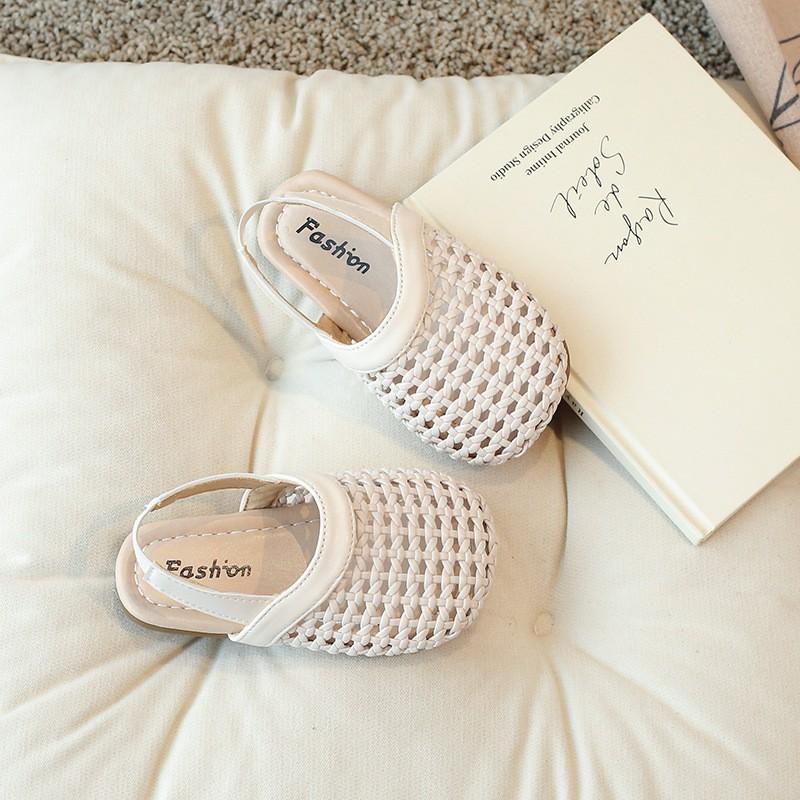 Girls Open-Toe Roman Sandals Soft Sole Slip-On Kids Shoes Beach Outdoor Daily Wear