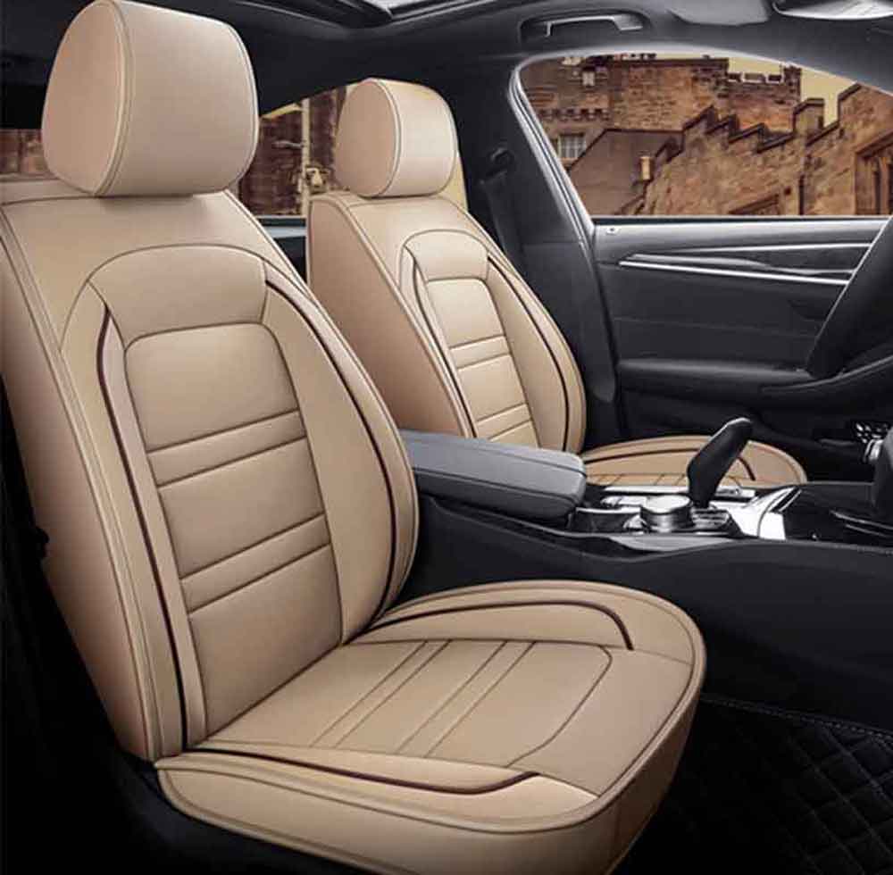 Universal 5-Seat PU Leather Car Seat Covers Full set Front Rear Seat Cushion Anti-scratch Protection Four Season