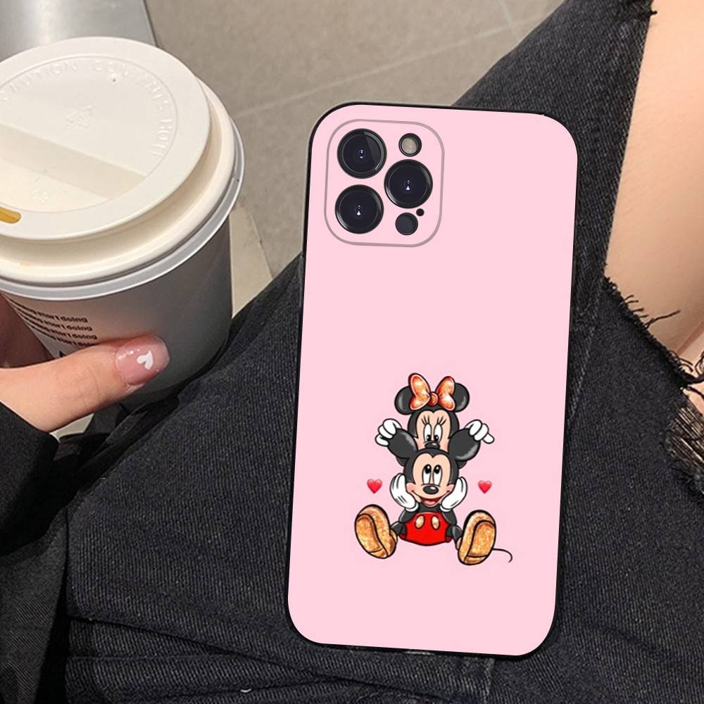 M-Minnie M-Mickey Phone Case for iPhone 16 17 Air 15 14 13 12 11 Pro Max 16E Plus Fundas