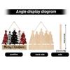 2D Flat Wooden Christmas Hanging Plaque Sign for Holiday Home Wall Decor