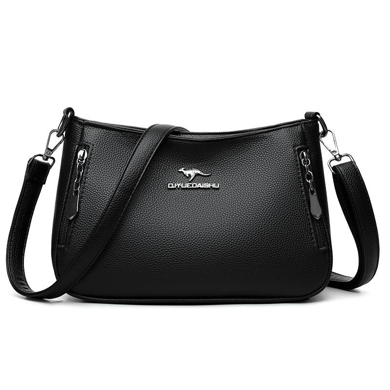 Large Capacity Genuine Leather Texture Women's Bag, Single Shoulder Bag, Multi-layer Material Crossbody Bag for Women