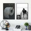 Modern Toilet Black White Roll Paper Sexy Woman Bar Girl Drinking Bathroom Canvas Prints Picture Poster Fashion Painting Decor