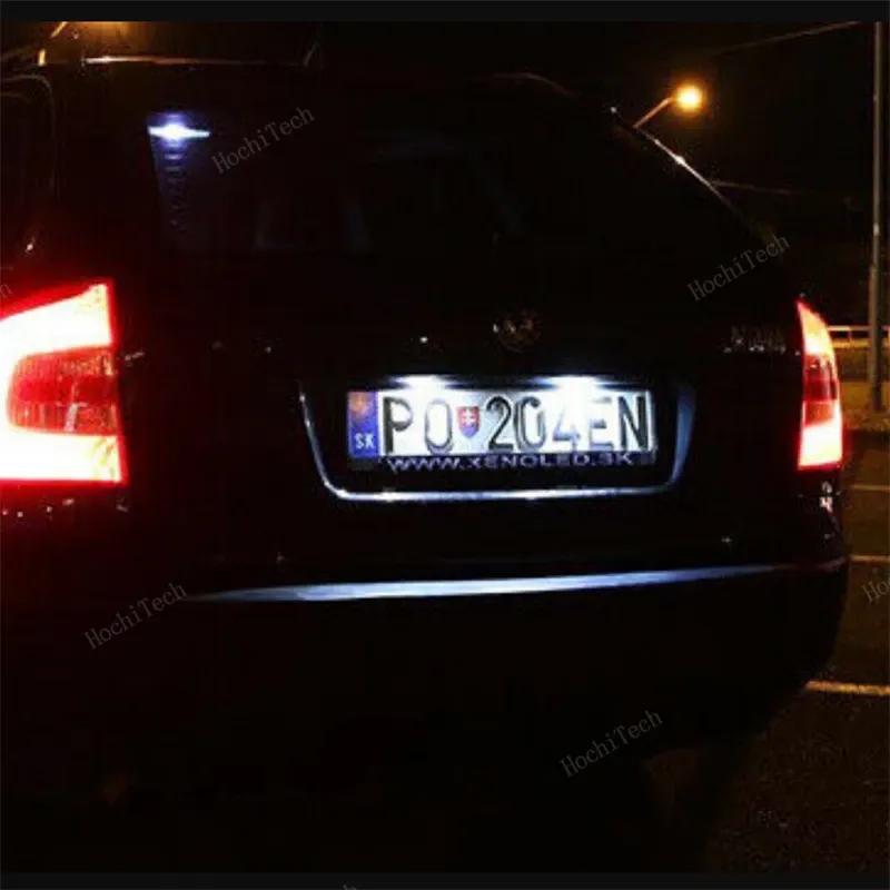 12V White Led CANBUS No Error License Plate Lights For Skoda Octavia MKII 1Z A5 Facelift Roomster 5J Octavia MKII Pre-facelift