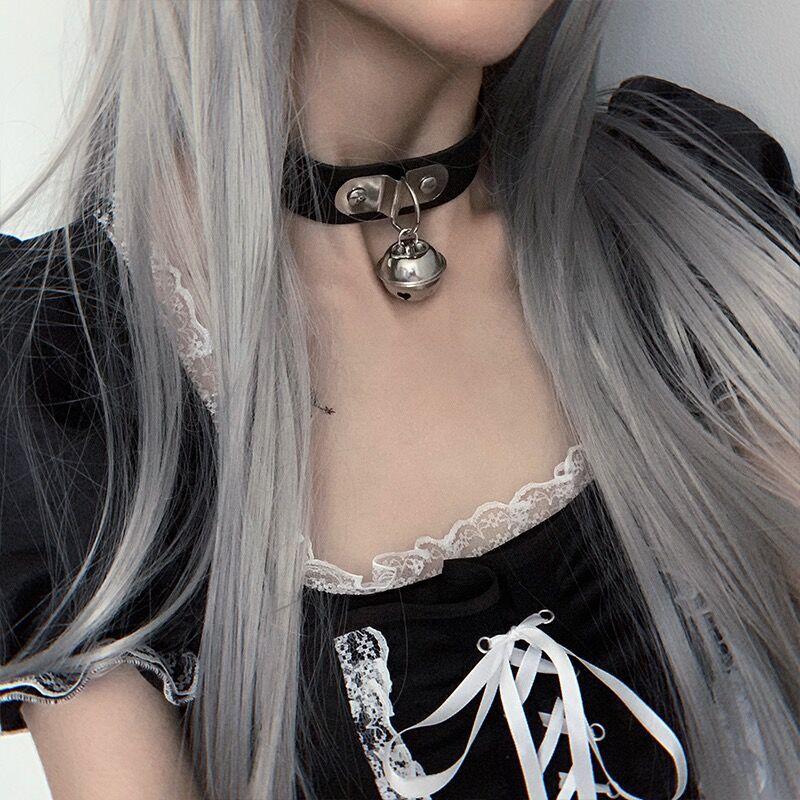 Punk Collar Pu Leather Cute Bells Circle Jewelry Collar Neck Strap Necklace Neck Chain Neck Chain Belt