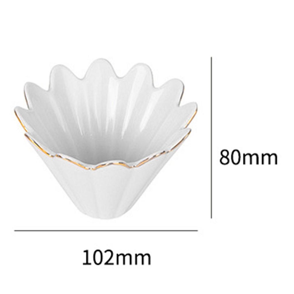 Cone Brewer Reusable Paperless Coffee Filter Cup for office Household white 102mmx80mm