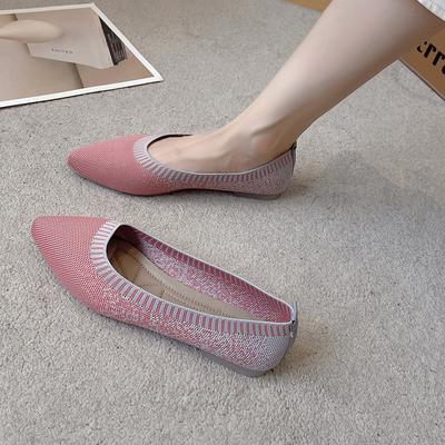 Mode Frühjahr Sommer Schuhe Frauen Wohnungen spitzschuh Stoff Schuhe Beiläufige Einzelne Schuhe Slip-on Ballerinas Weichen Bequemen A4658