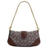 Coach Soho Flap 25 Klassische Monogramm Kettenschultertasche Beschichtetes Canvas und Leder Damen Schultertasche Braun CAN45-B4S0M