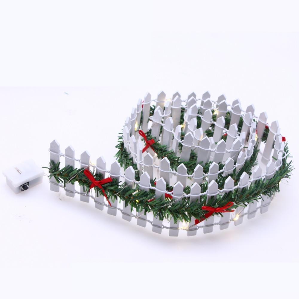 LED Light Garden Fence Micro Landscape Small Fence Fashion Christmas Elf Fence  Garden