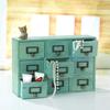 Zakka Retro Solid Wood Nine-Drawer Storage Box