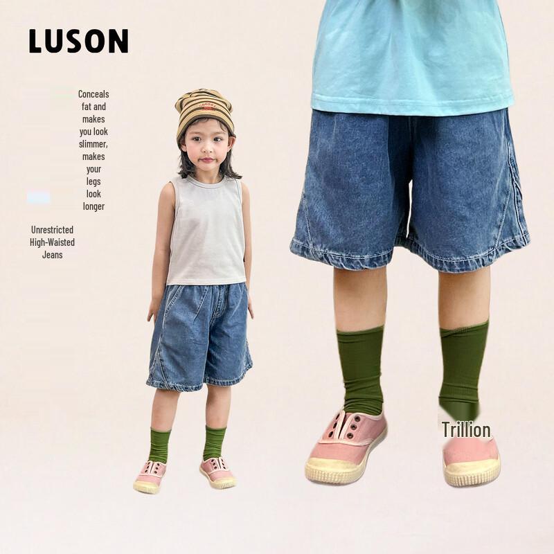 LUSON Baby Girls  Summer Denim Shorts 100