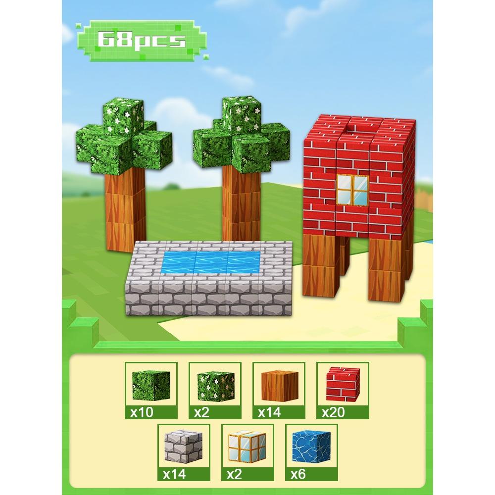 Meine Miniwelt Magnetbaustein stark magnetische Anziehung Jungen und Mädchen Puzzlespielzeug