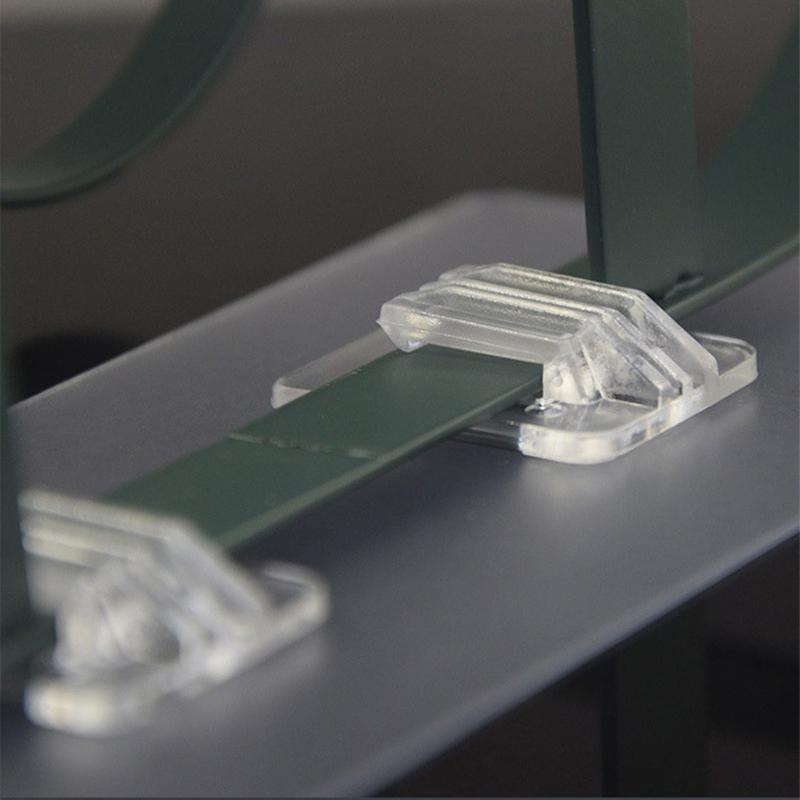 10Pcs Strong Adhesive Hooks Transparent Wire Shelf Rack Hook Wall Mount Free Punch Kitchen Bathroom Non Trace Stickers Holder