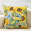 Retro Springtime Village Plants Cushion Cover Natural Linen Organic Fabric DoubleSided Printing Room Sofa Decor Pillow Case