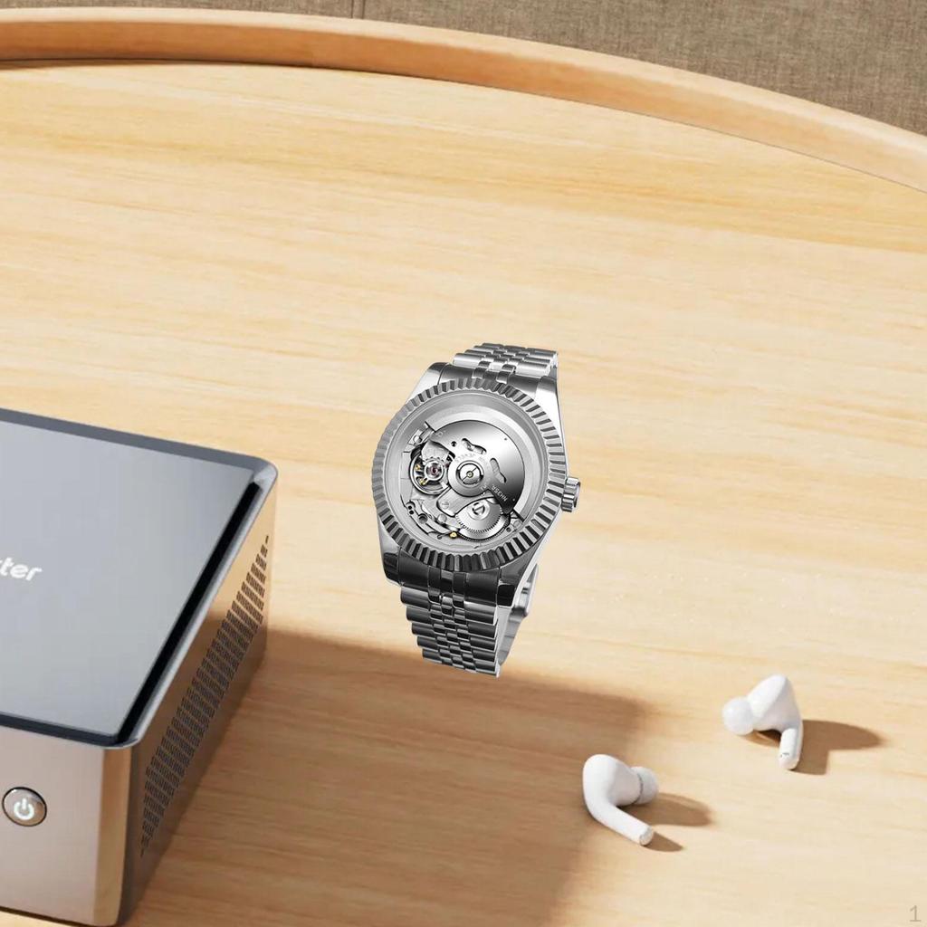 Watch Case Shell Band Versatile Direct Replaces for NH35 NH36 Movement 36MM No Clear Magnifier