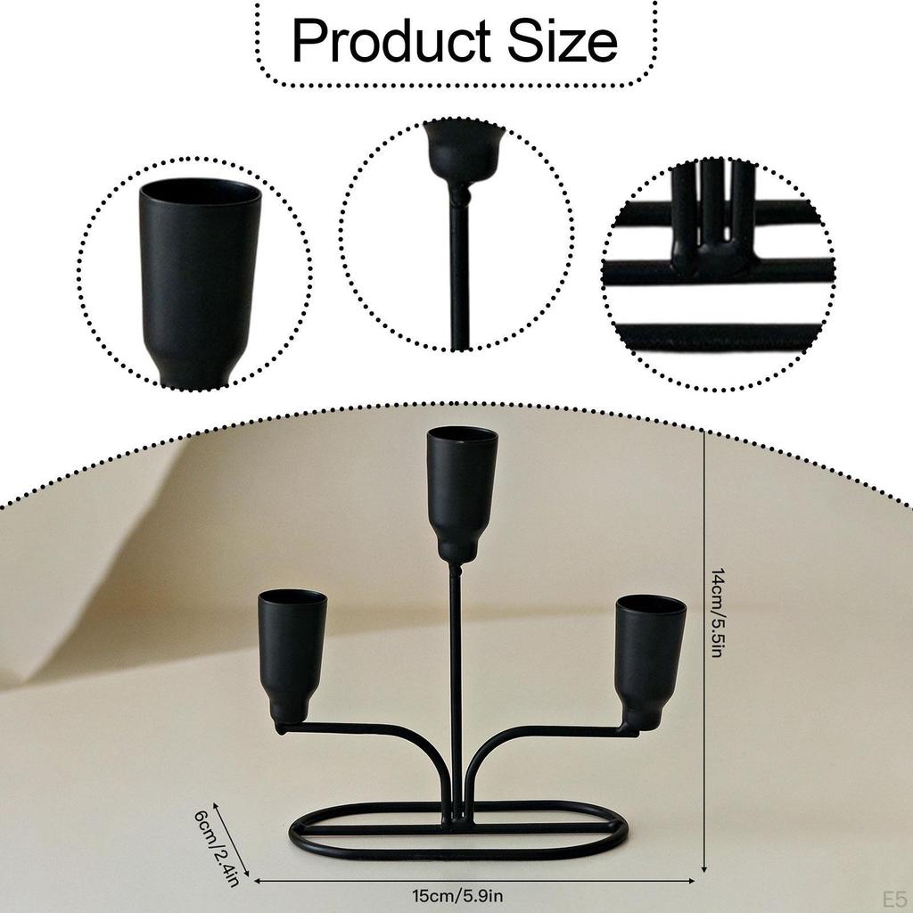 Candle Holder Iron Art for Festival Tabletop Decoration