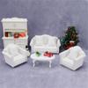 Accessories Miniature Ornaments Simulation Sofa Furniture Model Toys Mini Wooden Sofa Love Seat