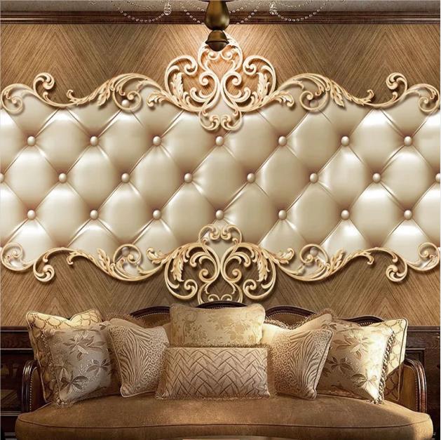 Sizes 3D Wall Paper Mural European Jewelry Flower Wallpaper Living Room Bedroom Wall Paper Stickers