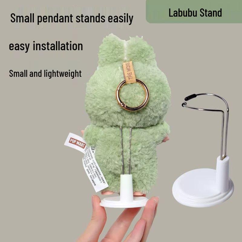 Mini Fabric Display Stand Bracket, 20cm Cotton Doll Base Accessory Black Base 7cm (12-14cm doll)