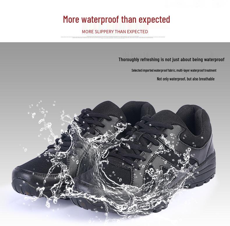 Men's Black Wear-Resistant Ultra-Light Running & Training Shoes for Firefighting and Military Fans