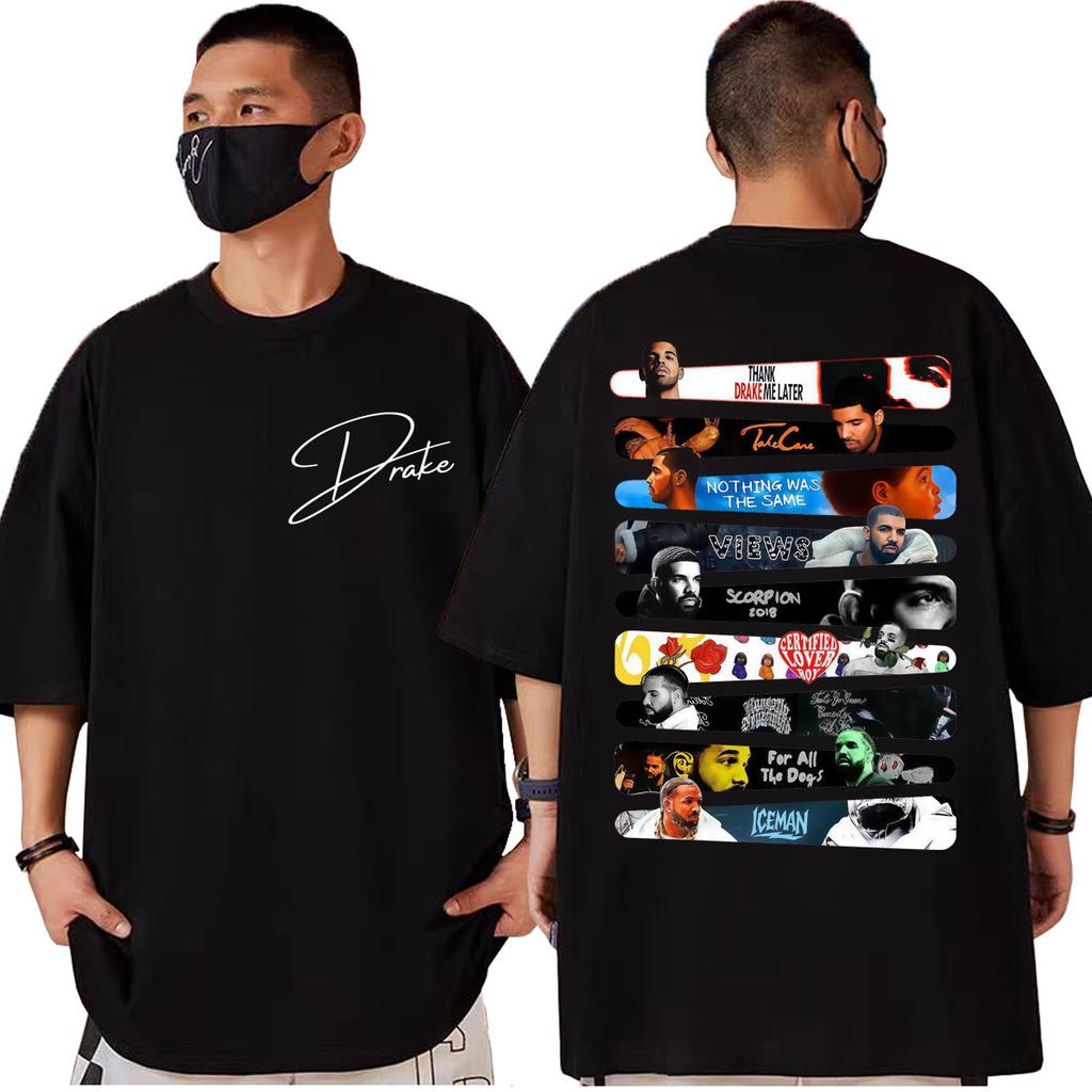 T-shirt Grafiche Album Rapper Drake Uomo Donna Abbigliamento Moda Hip Hop Manica Corta T-shirt Estiva Casual Larga Maglietta in Cotone