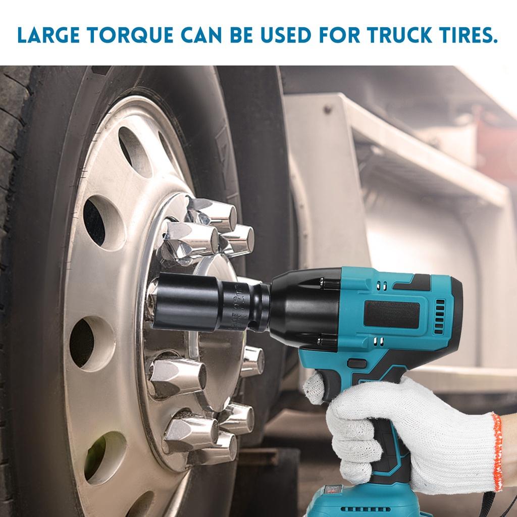 800N.M 388VF Torque Brushless Cordless Electric Impact Wrench 1/2 ” Wrench Car Truck Repair Tool for 18V Battery New