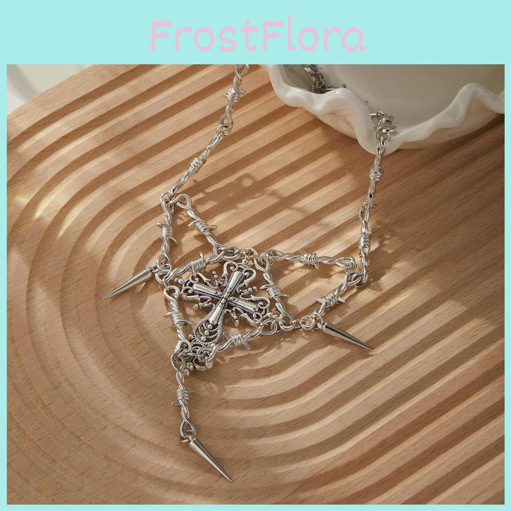 Cross Trendy Thorn Pendant Chain Necklace For Women Perfect For Stylish Wear Everyday