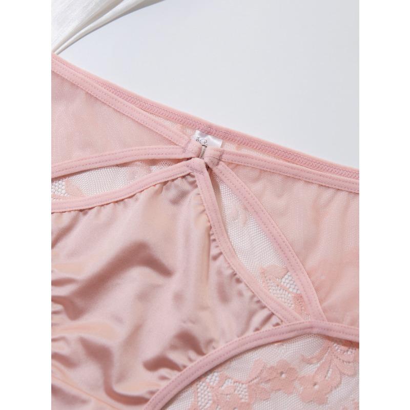 Hollow Out Mid Waist Panties Breathable Plus Size Triangle High Elasticity Women’s Panties