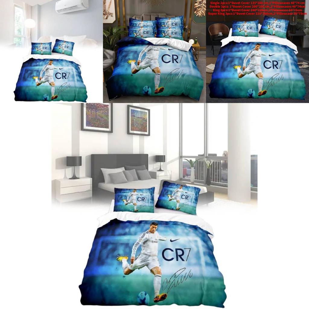 Football Star Bedding Set With Active Print For Modern Home Decor