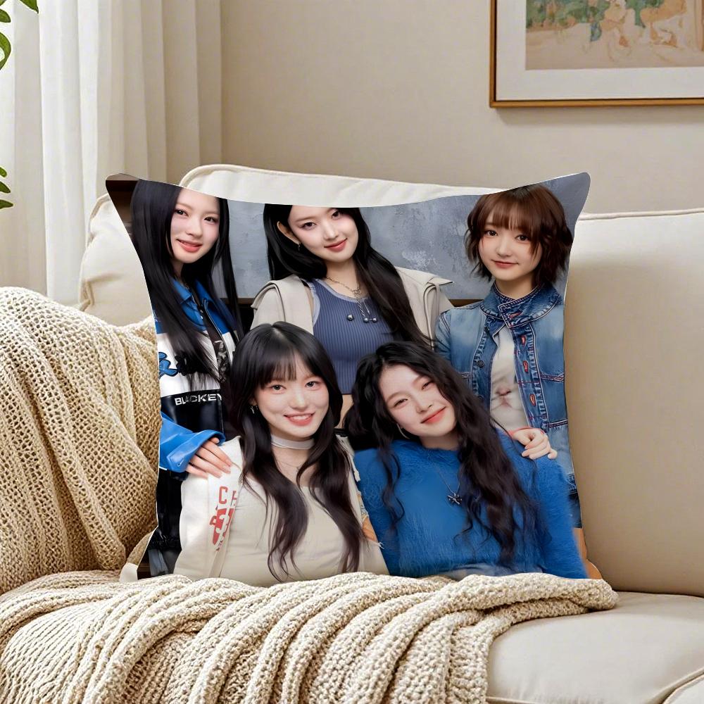 GirlGroup Kpop KKIIIKIII Cushion Cover Pillowcase Antidustmite living Room Sofa Decor Cushion Room