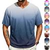 Men's Casual V Neck Lightweight Breathable Short Sleeve Shirt with Chest Pocket Comfortable Fit Summer Top