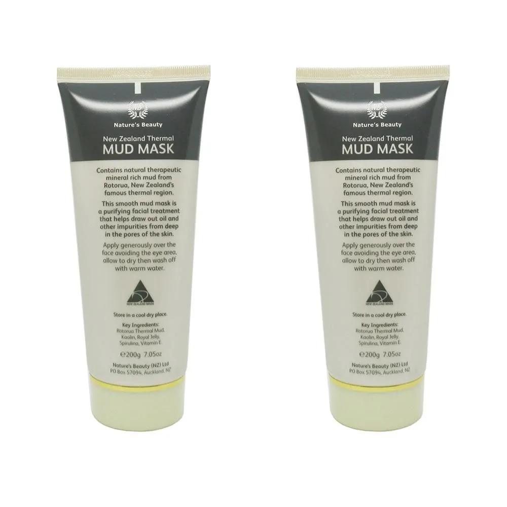 Nature s Beauty Rotorua Thermal Mud Mask 200g (2 Packs)