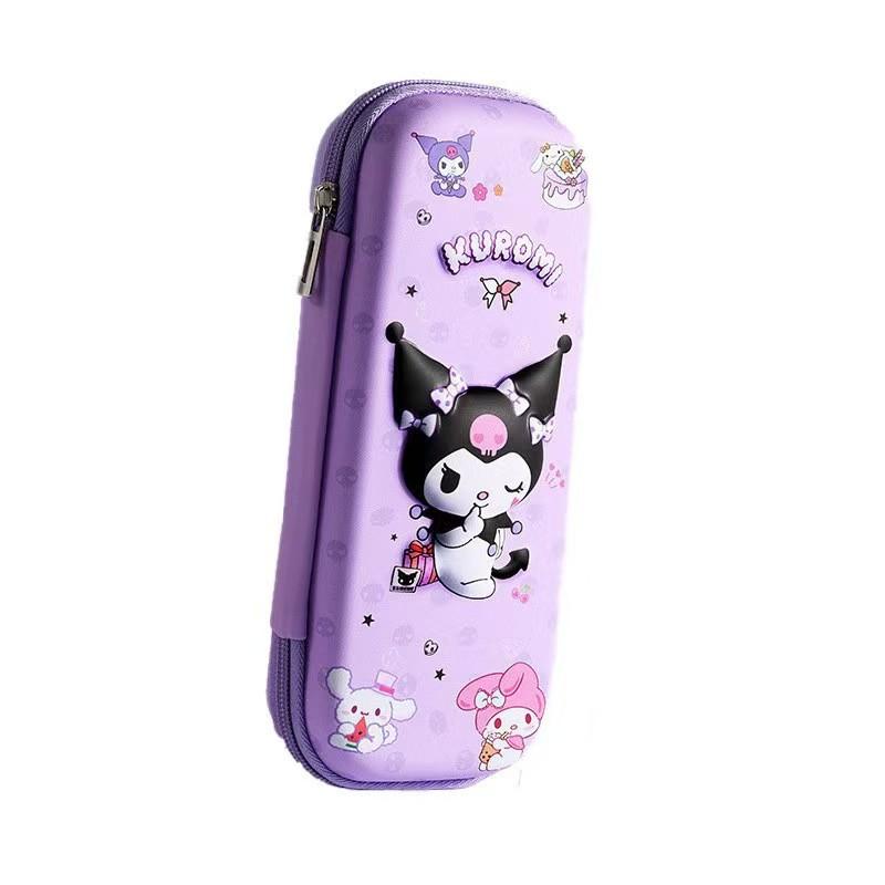 

Sanrio 3D Kuromi Melody Cinnamoroll Pencil Case Cartoon Large Capacity Stationery Bag Pencil Case For Students (As shown-20710)-