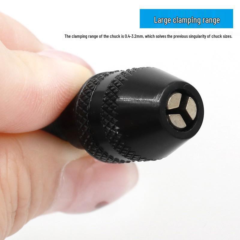 Imperial Three-Jaw Mini Drill Chuck for Electric Grinders, Clamping Range 0.4–3.2mm