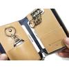 Baggy Port Key Case, Indigo-Dyed Leather with Straight Embossed Pattern, Men's, Women's, Unisex, Key Ring, ZYS-293 (Dark Blue)
