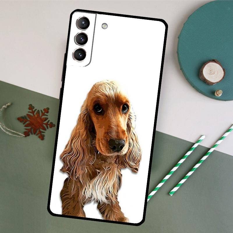 

Cartoon Cocker Spaniel Case For Samsung Galaxy S20 S21 FE S22 Plus S23 Ultra S8 S9 S10 Plus Note 10 20 Ultra Cover Galaxy S8