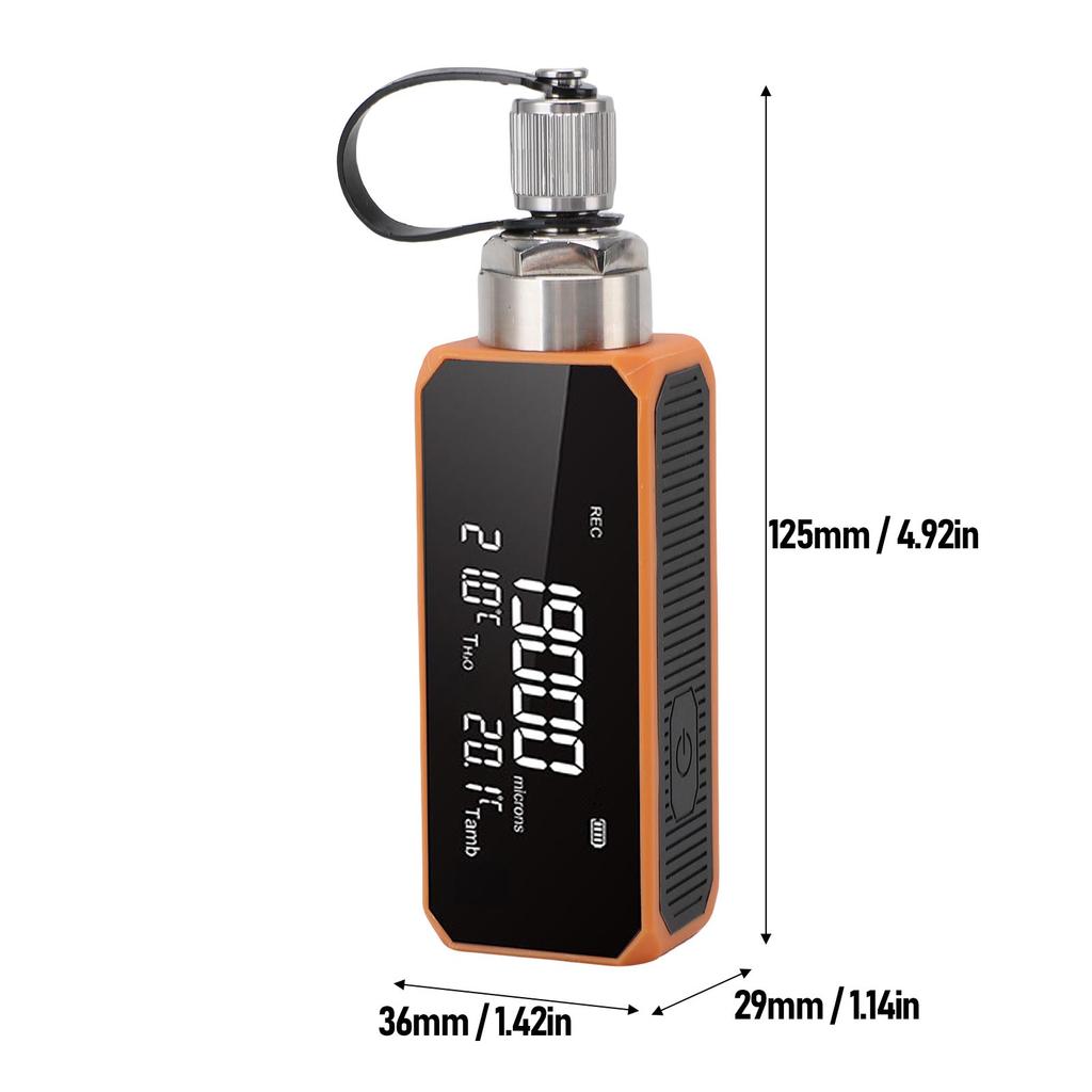 Vacuum Tester Digital Vacuum Meter 1-19000microns Accurate Multifunctional Oil Proof Vacuum Testing Meter Digital Vacuum Tester