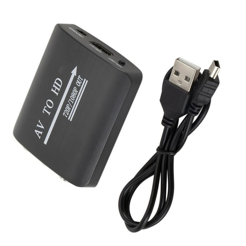 High Clear AVto HDMIs Adapter 1080P 3RCA to HDMIs Adapter for Computer Use 1Way Conversion ABS Construction