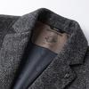 FAPAI Men's Mid-Length Wool Blend Overcoat