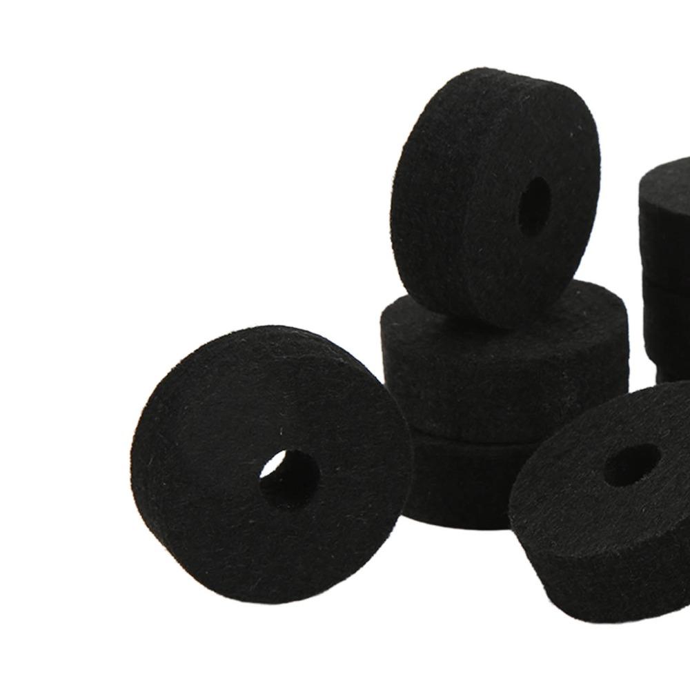20PCS Felt Felt Washer Pads Black And Grey Drum Set Accessory Cymbal Felt Washer  For Drummers